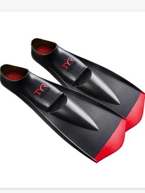 TYR FlexFins 2.0 Black and Red Training Swim Fins, Unisex
